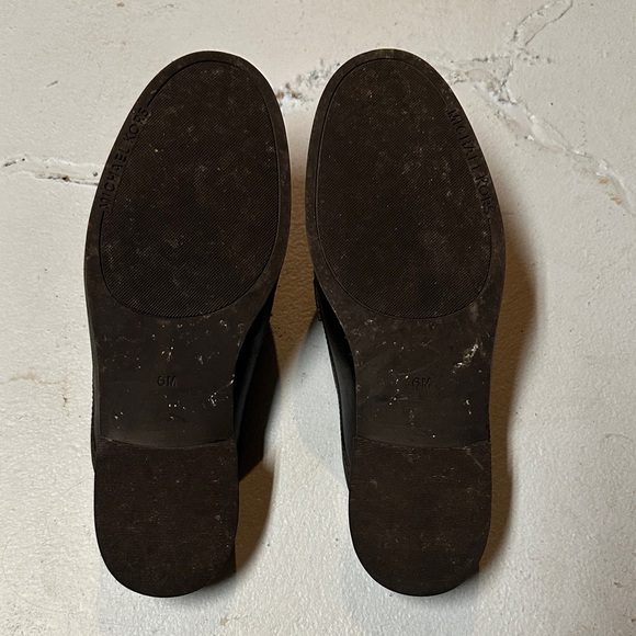 Michael Kors Black Loafers with Gold Chain - Picture 4 of 5